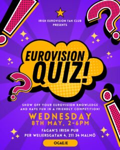 Read more about the article OGAE Ireland is doing a Eurovision pub quiz!!