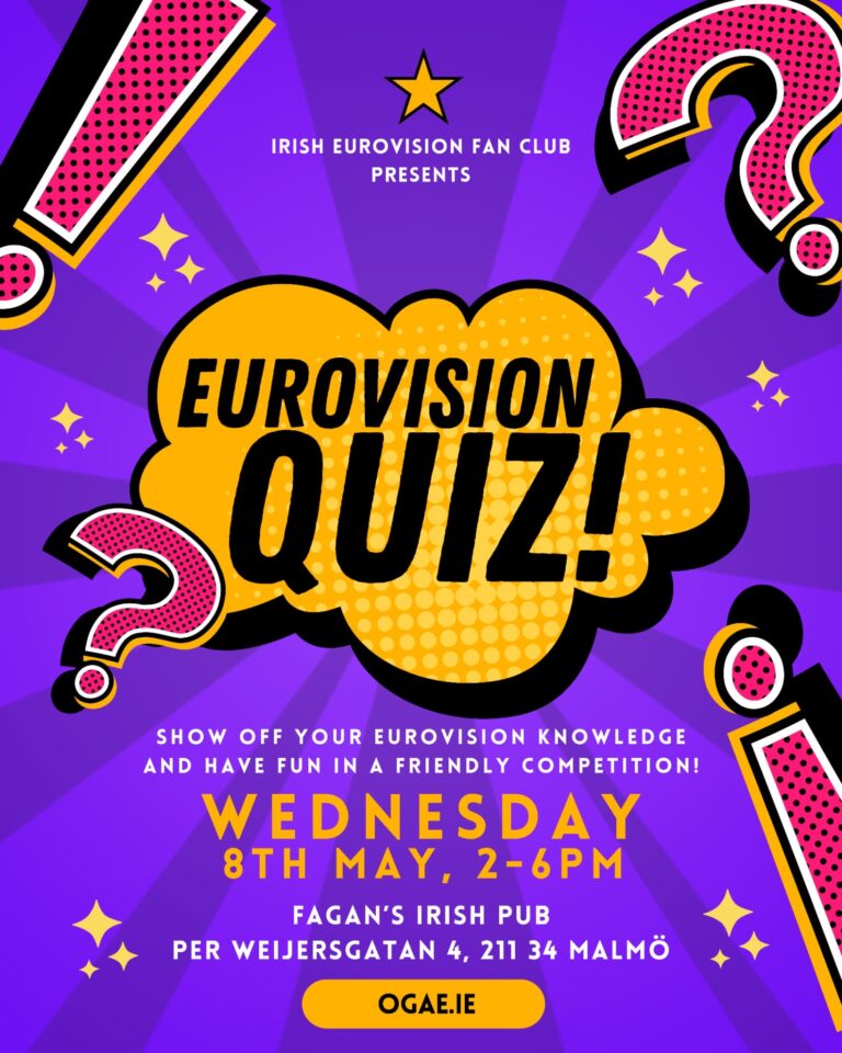 OGAE Ireland is doing a Eurovision pub quiz!!